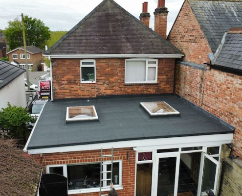 new felt and flat roof